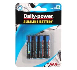 1 X Daily-power Alkaline Battery Size Aaa Card Of 4