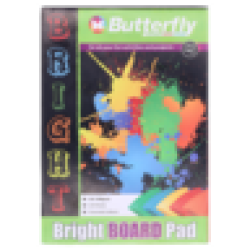 Butterfly A4 Bright Paper Board Pad 20 Pages