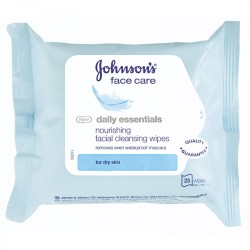 Johnsons Facial Cleansing Wipes For Dry Skin 25's