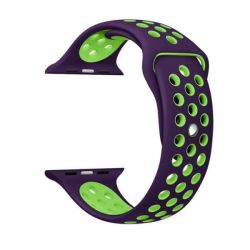 Purple And Green 38MM S m Nike Style Strap Band For Apple Watch