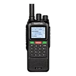 TWO Way Radios Long Range Frs Gmrs Easytalk ET-889 10W Gps Dual Band Vhf Uhf Walkie Talkie With Earpiece + Programming Cable