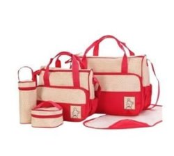 5PCS Baby Daily Need Bag-red