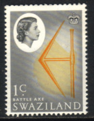 Swaziland - 1962 Definitive 1c Inv Watermark Mnh Sacc 90a