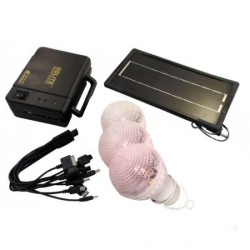 Gdlite Solar Lighting System With 3 X Smd Led Bulbs And Solar Panel- Charge Your Mobile Phone