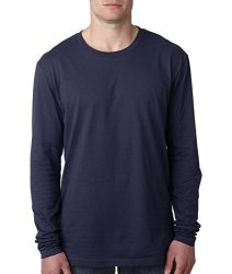 Next Level Apparel Mens Next Level Premium Fitted Long-sleeve Crew N3601 -midnight Navy-l