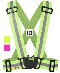 Reflective Vest For High Visibility Always. Running Jogging Bicycle Dog Walking Car Safety Motorcycle Horse Riding. Best Night Sports Gear Gifts For Runners Cyclists.