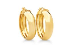 9CT-925 Gold Fusion 25MM Creole Earrings