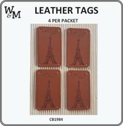 The Velvet Attic - Wilson & Maclagan - Leather Tags - Love In Paris 4 Pieces