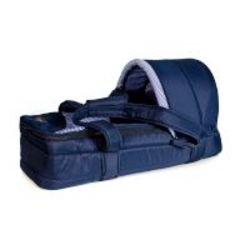 Chelino Soft Carry Cot in Navy Check Blue