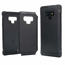 Samsung Galaxy Note 9 Case Exteren For Samsung Galaxy Note 9 Carbon Fiber Armor Phone Case+full Coverage Tpu Screen Black