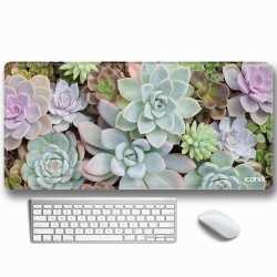Glowing Succulents Full Desk XL Coverage Gaming And Office Mouse Pad
