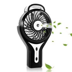 Frcolor Handheld USB Misting Fan Rechargeable Portable MINI Misting Cooling Fan With Mist Humidifier For Home Office And Travel Blue