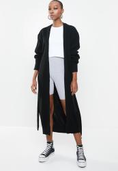 Missguided Belted Maxi Cardigan - Black