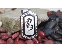 Stainless Steel Dragon Tag