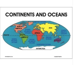 Poster: Continents & Oceans Kontinente & Oseane