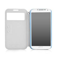 Capdase Folder Case Sider Id Baco For Samsung Galaxy S4 - White & Blue