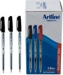 Artline Ek 8210 Black Ballpoint Pen - Box Of 50