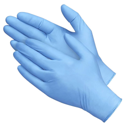 Nitrile Blue Examination Non-powdered Gloves Medium Box Of 100