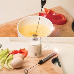 Stainless Steel Milk Frother Sacow Handheld Electric Milk Foamer Cappuccino And Latte Maker Eggbeater