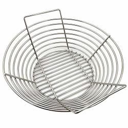 FIRECOW Stainless Steel Charcoal Ash Basket Grill Baskets Fit For Big Green Egg Primo Kamado And Large Grill Dome