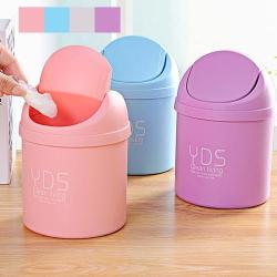 Creative MINI Desktop Trash Cans Household Office Clean Desk Garbage Plastic Bucket With Lid Rand...