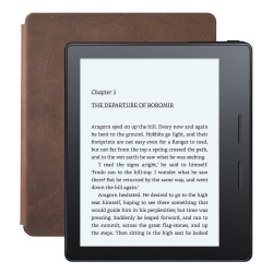 Kindle Oasis E-reader With Leather Charging Cover - Walnut 6 High-resolution Display 300 Ppi Wi-fi - Includes Special Offers