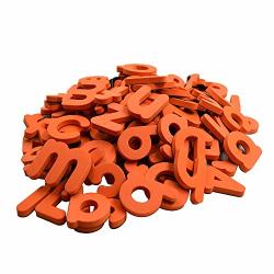 Orange Eva Magnetic Letters Educational Alphabet Refrigerator Magnets 114 Educational Alphabet Refrigerator Magnets For Vocabulary Sentence Building And Math Skills Includes Uppercase Lowercase