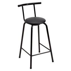 No Brand Bar Stool With Padded Seat Black