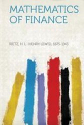 Mathematics Of Finance paperback