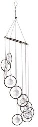 Red Carpet Studios Spiral Tunes Wind Chime Smoke Ring With Octagon Crystals