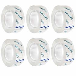 Aiex Ultra Transparent Tape Clear Tape 18MM 3 4 Inches Tape Refill For Office Home School 6 Rolls