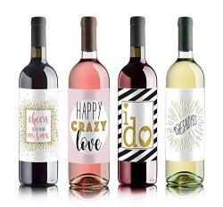 Wine Bottle Labels For Bridal Shower Gift Bachelorette Party Gift Engagement Party Gift Set Of 4