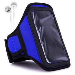 Dark Blue Sweat-proof Cardio Exercise Workout Phone Armband And Earphones For Huawei P30 Pro P20 Y5 Prime Nova 4 P Smart Y5 Lite Mate