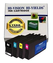 Hi-vision 4 Pks Remanufactured Hp 950XL 951XL New Chip Ink Cartridge Replacement Set Black Cyan Yellow Magenta For Officejet 8100 8600 8600 Plus Pro 8625 8630 8640 8660 E-all-in-one
