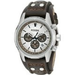 Fossil Men's Ch2565 Cuff Chronograph Tan Leather Watch Parallel Import