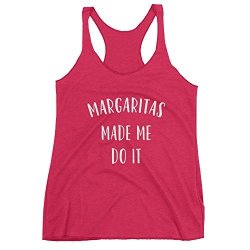 Get Thread Margaritas Made Me Do It Funny Drinking Quote Womens Racerback Tank Top