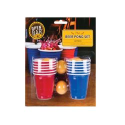 Drinking Game - Beer Pong Set - Cups & Balls - MINI - 18 Piece - 3 Pack
