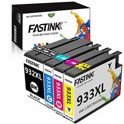 Fastink Compatible Hp Ink Cartridges Replacement For Hp 932 XL 933 XL 932XL 933XL With Upgraded Chips High Yield For Hp Officejet 6600 6100 6700 7110 7610 7612 7510 7512 Printers 4 Pack