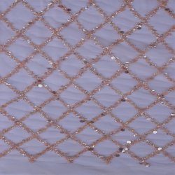 Knitted Fancy Tulle Design 05PEACH Per Piece