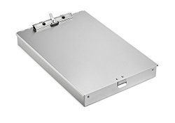 AdirOffice Aluminum Form Storage Clipboards - 9.25" X 14" - Spring-loaded Tooth Clamp - Lightweight - Heavy Duty 1.5" Height