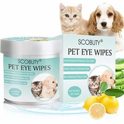 Scobuty Pet Eye Wipes Pet Wipes Pet Tear Stain Wipes Eye Tear Stain Remover Wipes For Pets Natural Tear Eye Stain Remover Pads Cleansing