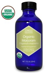 Zongle Usda Certified Organic Marjoram Essential Oil Safe To Ingest Origanum Majorana 1 Oz