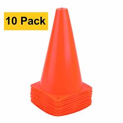 24 Pieces Plastic Traffic Cones 7 Inch Soccer Training Cone Training Agility Marker Cone Soccer Cone Basketball Cone Skating Cone for Indoor Outdoor Sports Construction Theme Party 