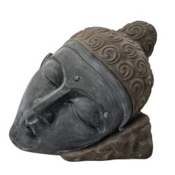 Cement Cast Buddha Bust Sotran Dekorativ