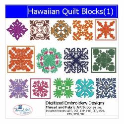 Threadart Machine Embroidery Design Bundles - Quilting & Sewing Sets - Hawaiian Quilt 1 - Loaded On USB Stick - Over 10 Sets Available