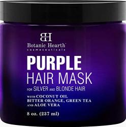 Botanic Hearth Purple Hair Mask - For Blonde Silver And Gray Hair Sulfate & Paraben Free - 8 Fl Oz