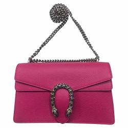 Deals on Gucci Dionysus Pink Leather Silver Chain Authentic Black Bag Leather Italy New ...