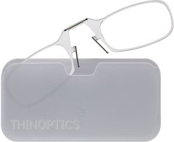 ThinOptics Reading Clear Glasses 1.5 Strength with Clear Pod