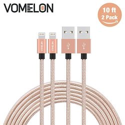 Lightning Cable 2PACK 10FT Nylon Braided Extra Long Tangle-free Cord Lightning Cable Certified To USB Iphone Charger For Iphone 7 7 PLUS 6S 6 Plus SE 5S 5 Ipad