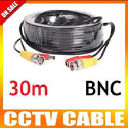 30m Cctv Cable - Rca bnc With Power